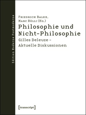 cover image of Philosophie und Nicht-Philosophie